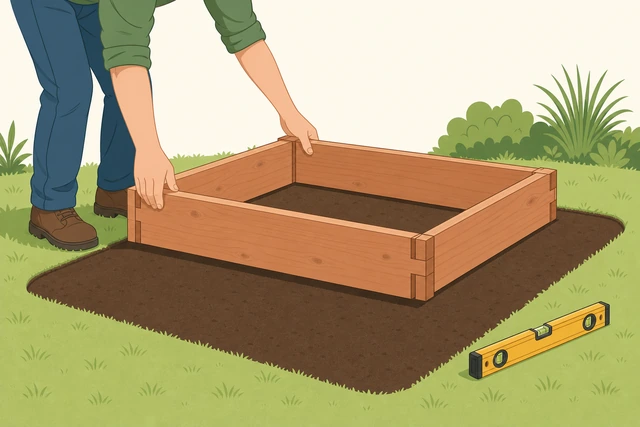 Illustration for Re-set the frame and recheck level on all four sides.