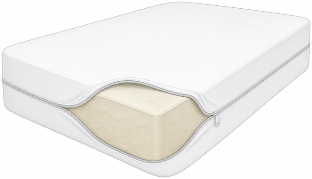 Illustration: zippered mattress protector after persistent urine odor