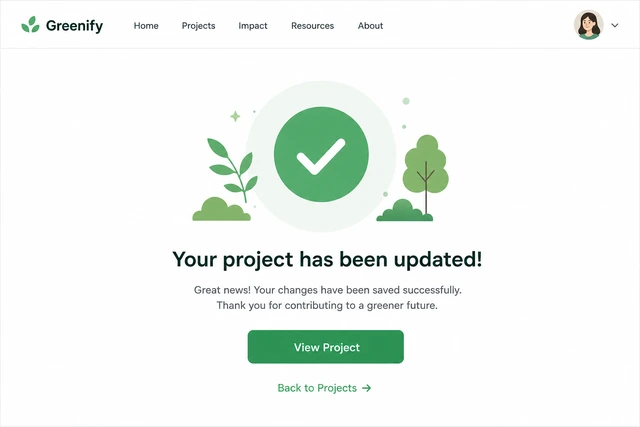 Illustration: refreshed website showing updated content and user still signed in with avatar visible