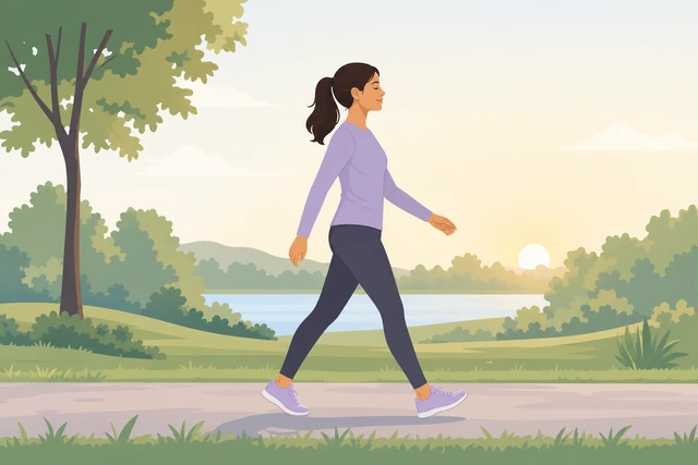 Illustration: ninety second easy walk as minimum cool-down