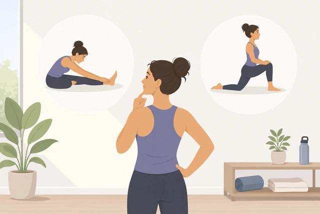 Illustration: choosing two priority cool-down stretches when short on time