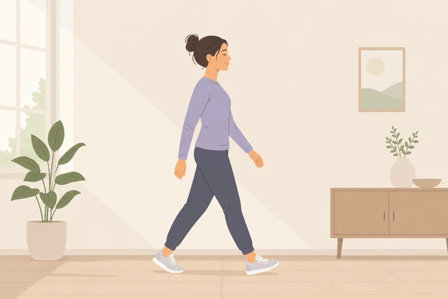 Illustration: extra easy walk when muscles still feel very tight
