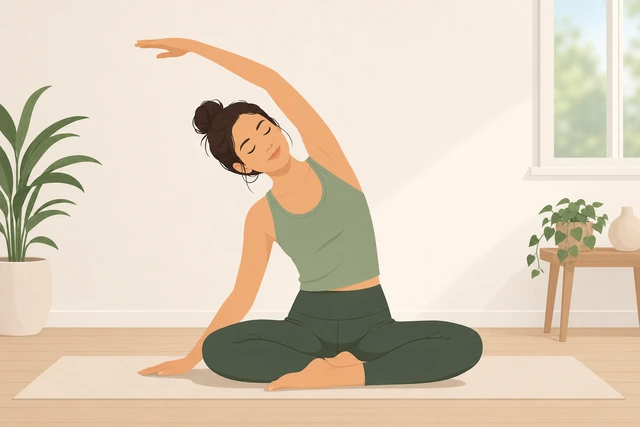 Illustration: slightly longer gentle static stretch hold