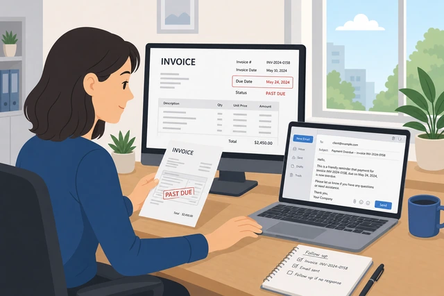 Illustration: checking invoice due date and sent email confirmation