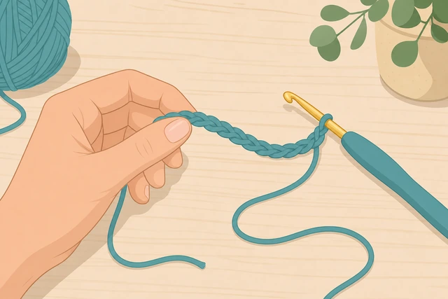 Illustration: stopping crochet chain when count is uncertain