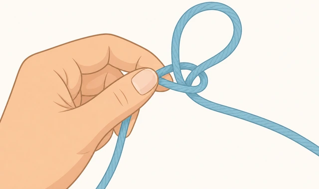 Illustration: remaking a looser slip knot for crochet