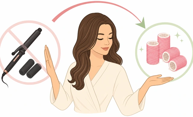 Illustration: choosing foam rollers or salon help when heat curls will not hold