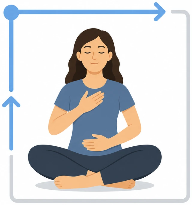 Illustration: calm nasal inhale for box breathing count