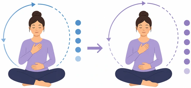 Illustration: optionally increasing box breathing count by one second next session