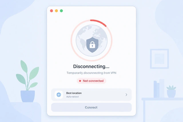 Illustration: disconnecting a VPN app temporarily