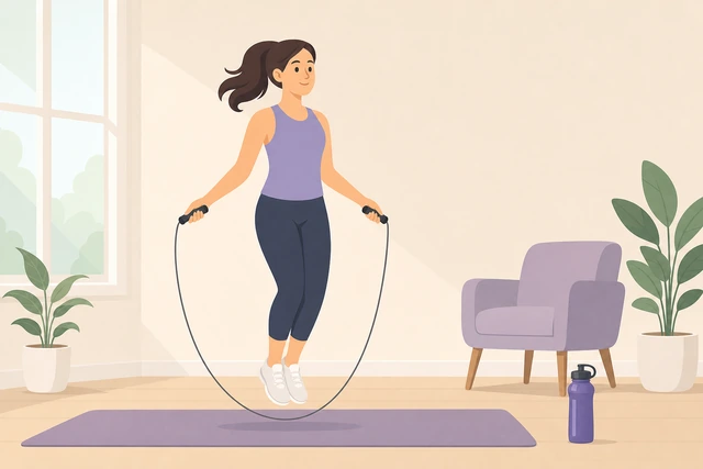Illustration: short jump-rope round with longer rest break