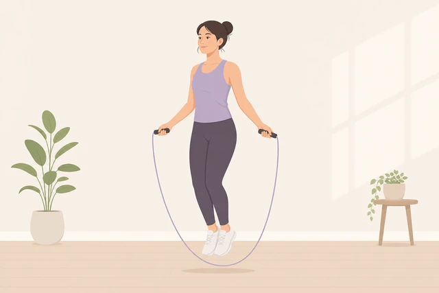 Illustration: very low soft jump-rope hops