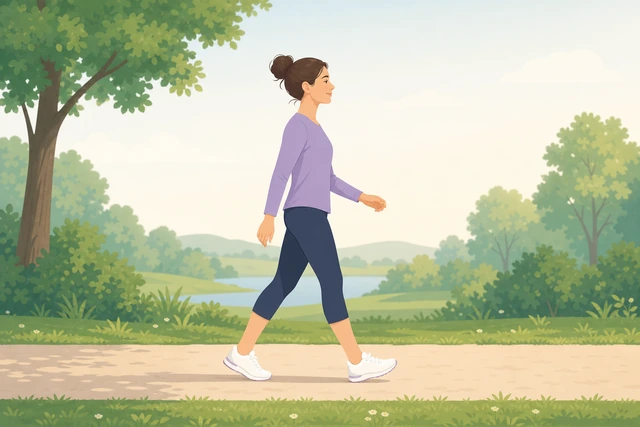 Illustration: gentle march or walk instead of jump rope while shins settle