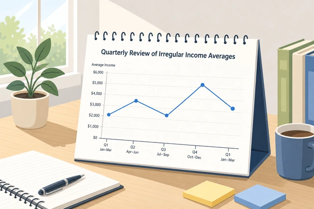 Illustration: quarterly review of irregular income budgeting system