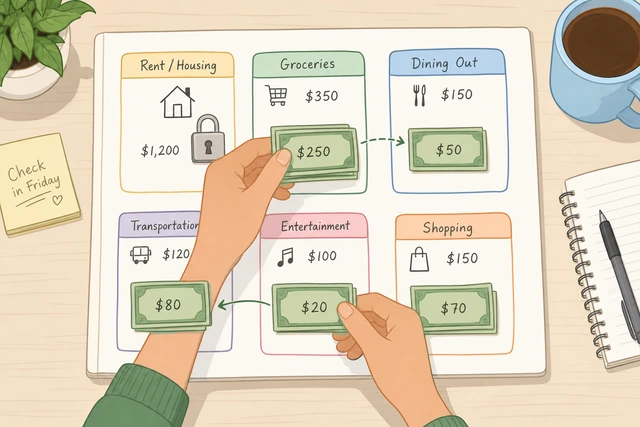 Illustration: moving money between budget categories without touching rent