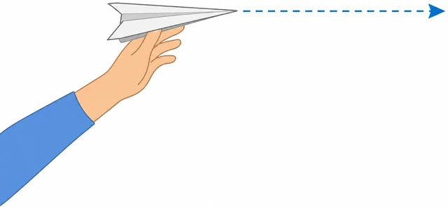Illustration: softer level throw to prevent paper airplane stall