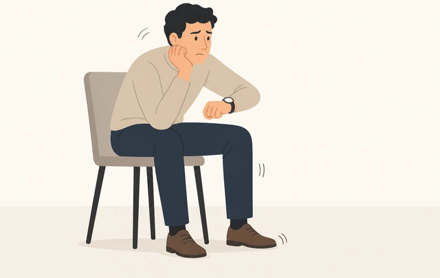 Illustration for Give the urge to move a "not yet."