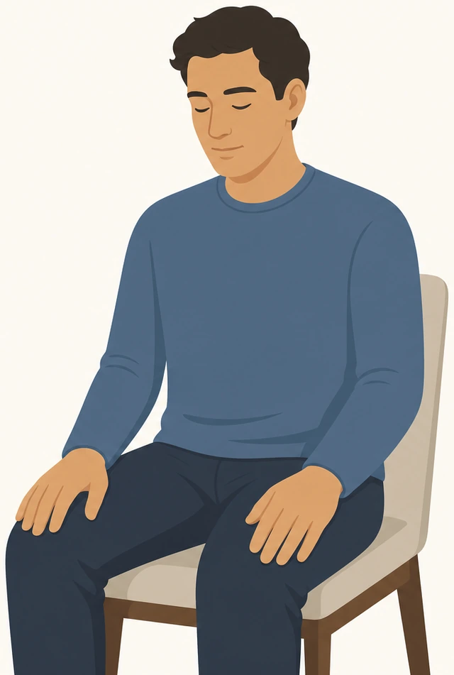 Illustration for Rest the hands and let the arms go heavy.