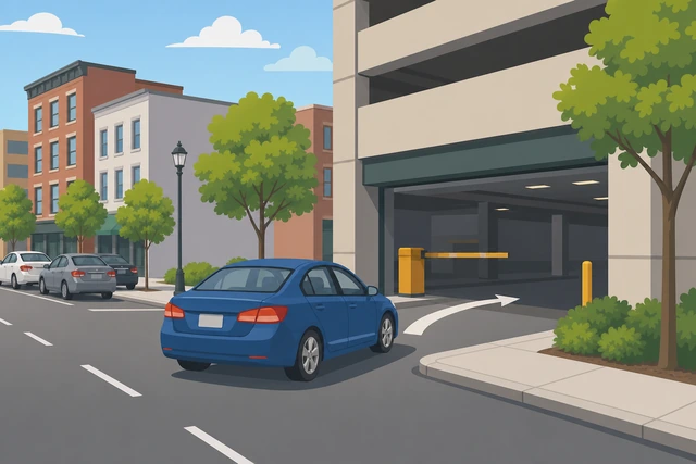 Illustration: choosing a parking lot instead of tight street parallel spots