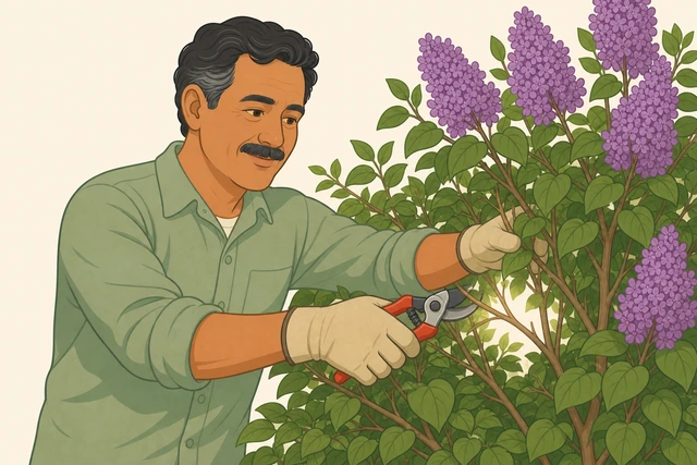 Illustration for Thin select interior branches for air and light.