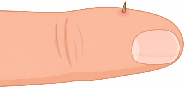Illustration: only attempting obvious visible tip after splinter broke