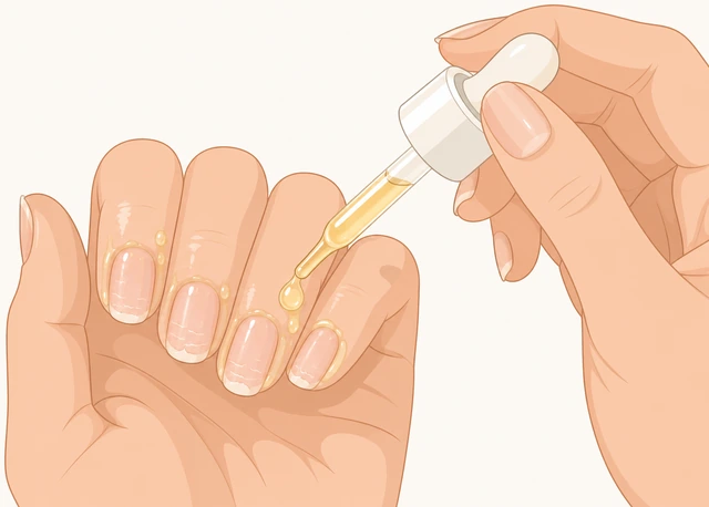 Illustration: flooding thin damaged nails with cuticle oil