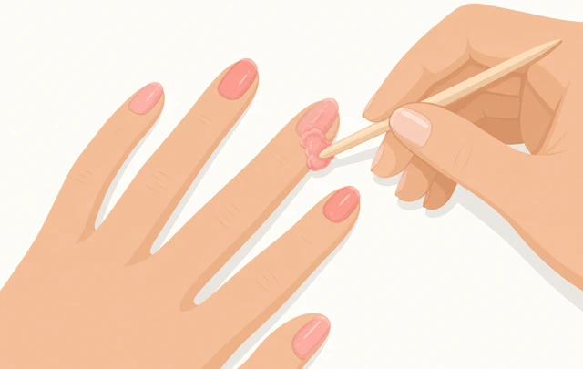 Illustration: second timed soak then gently sliding softened gel
