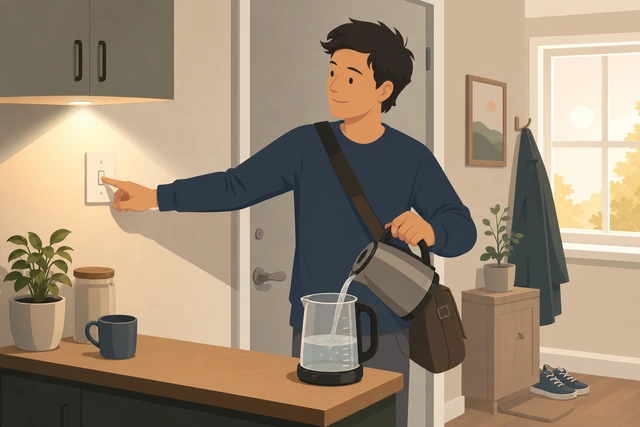 Illustration: doing just the anchor cue and one morning action when late