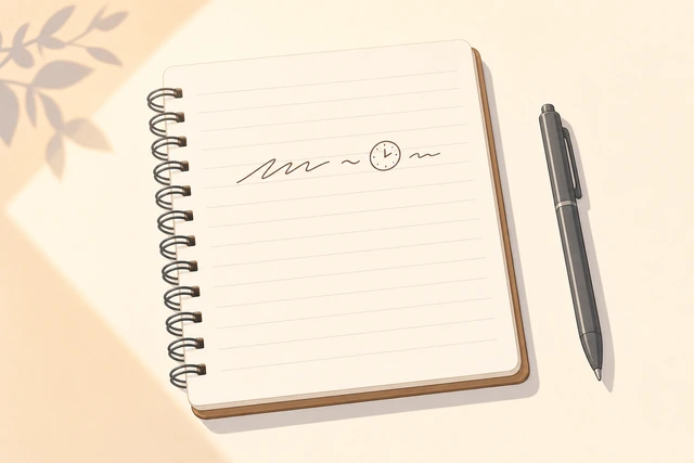 Illustration: notebook line estimating minutes lost to snooze