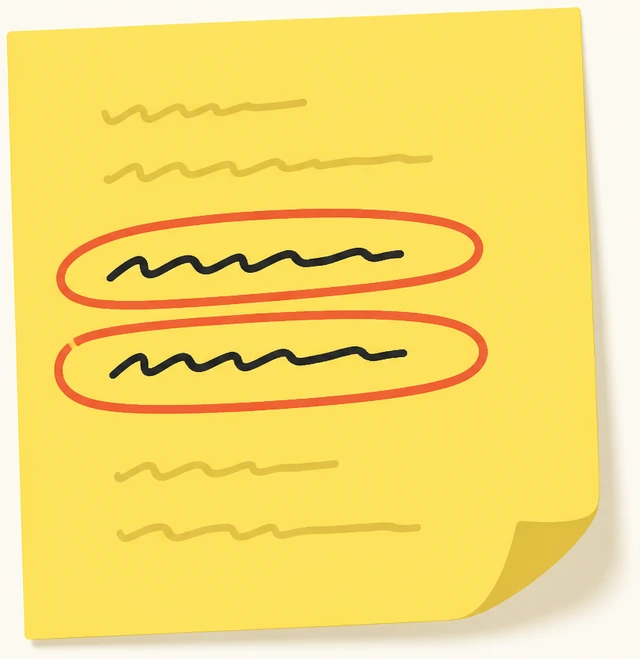 Illustration: sticky note highlighting a two-step minimum morning version