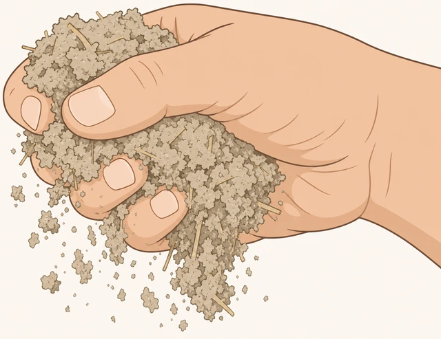 Illustration for Squeeze-test the center to confirm it's dry.