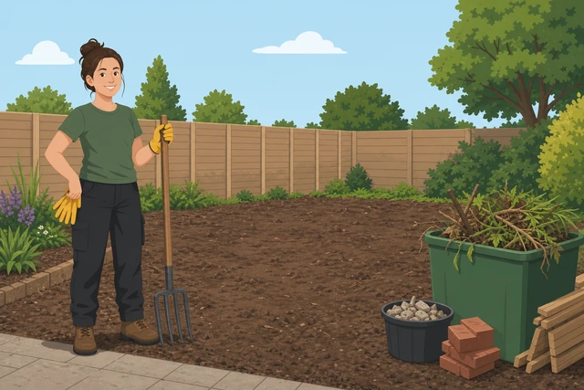 Illustration for Preflight — pick a site, decide bin vs. open pile, and gather tools.