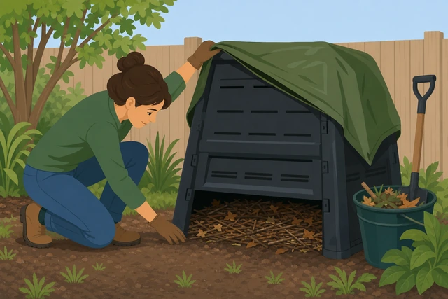 Illustration for Check drainage and add a cover.