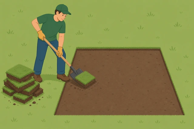 Illustration for Clear and level the site.