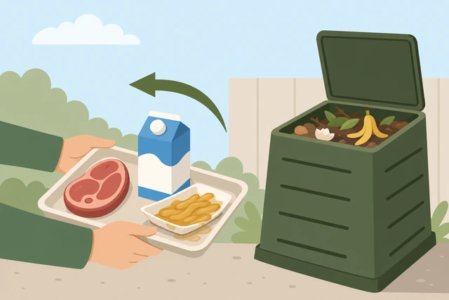 Illustration for Keep out the never-compost list.