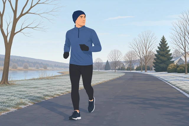 Illustration: runner starting first mile very easy with a note to allow five minutes tomorrow