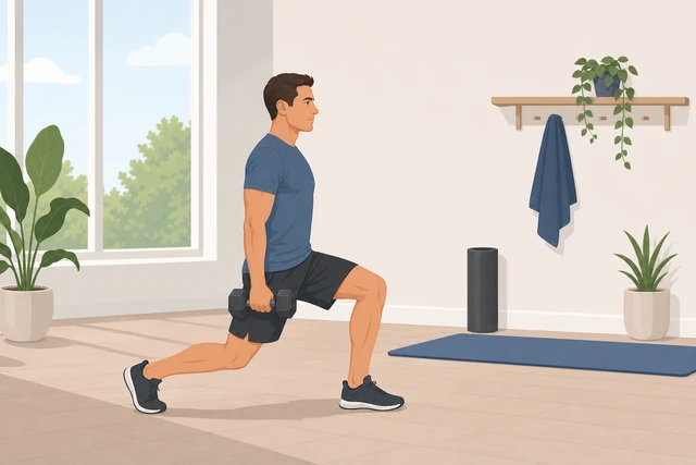 Illustration: warm-up checklist with lunges and deep single-leg moves crossed out