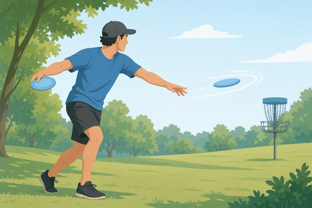 Illustration: softer powered frisbee throw with more spin