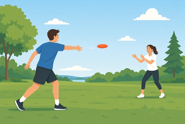 Illustration: short practice throws with a partner focusing on spin