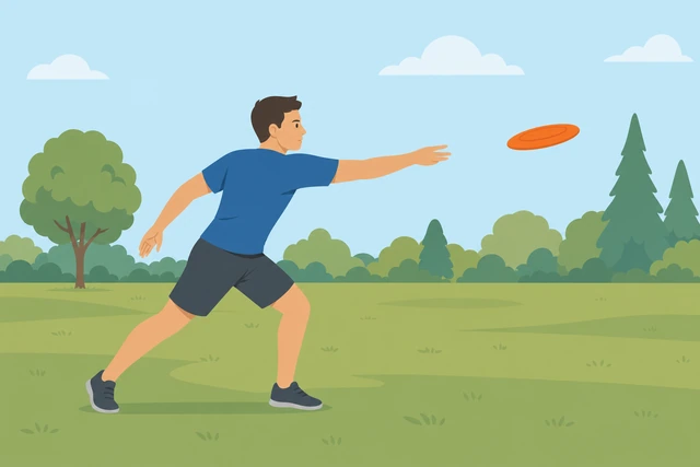 Illustration: flat-plane pull without elbow-leading frisbee throw