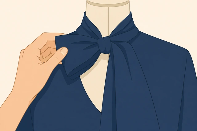 Illustration: checking that a front bow wing was folded before draping