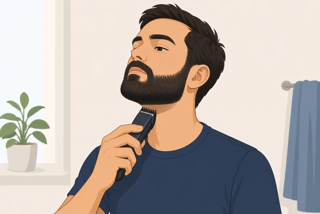Illustration: stopping before raising an already high beard neckline