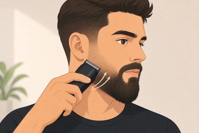 Illustration: blending beard length transition between sides
