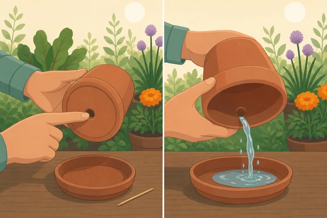 Illustration for Check drainage and clear any blockage.