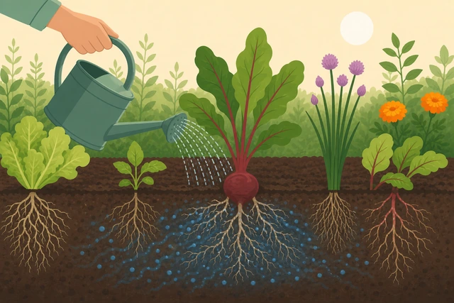 Illustration for Water slowly and deeply until it reaches the root zone.