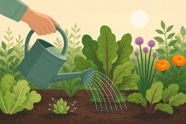 Illustration for Group and water plants by their individual needs.