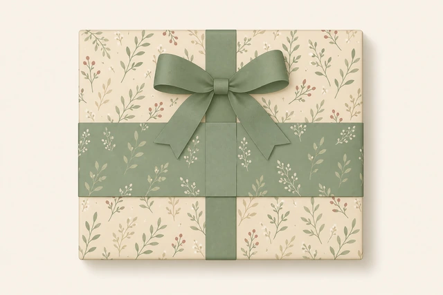 Illustration: adding a second wrapping paper strip as a belly band