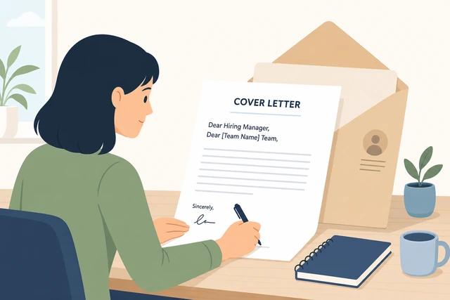 Illustration: addressing a cover letter to Hiring Manager or team title