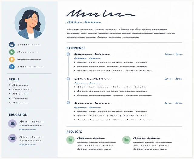 Illustration: moving contact info out of resume headers and text boxes