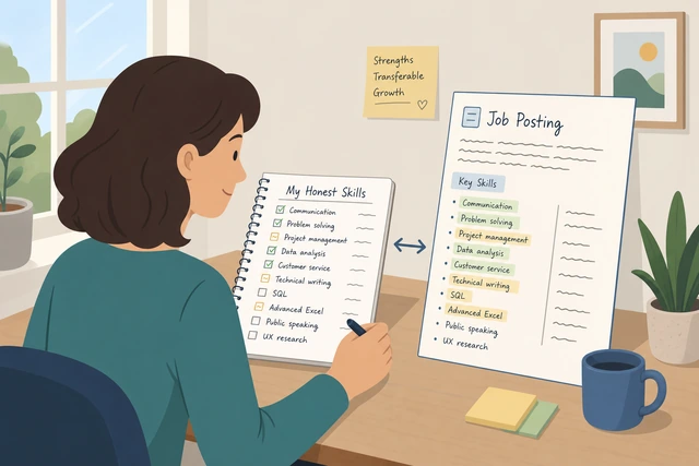 Illustration: matching true skills to a job posting for a career change